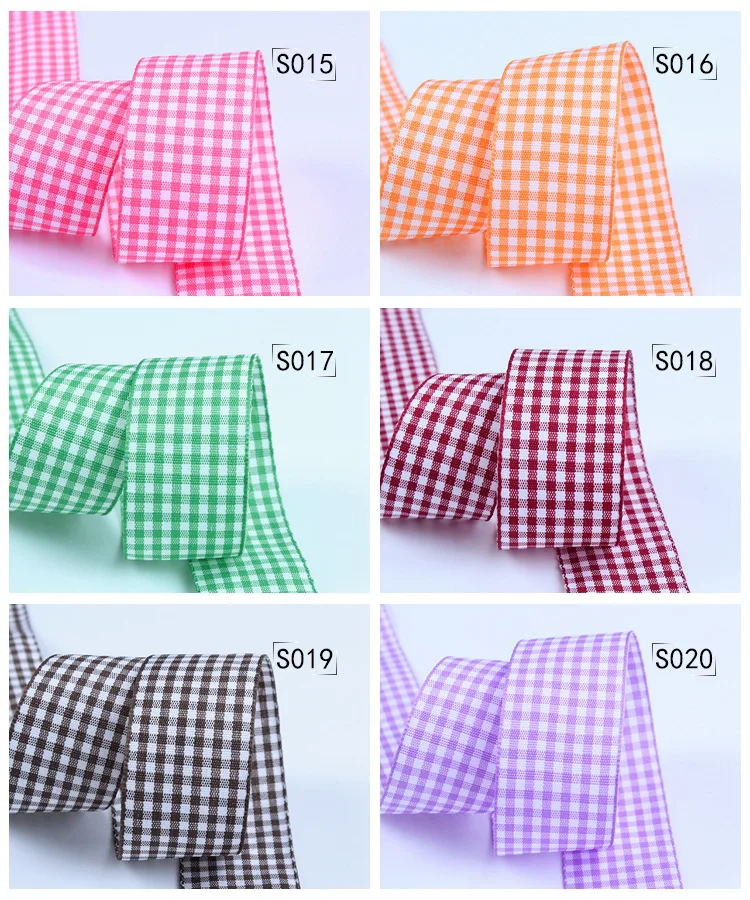5 Yards Gingham Ribbons for Wedding Christmas Party Decorations Gifts Wrapping DIY Bow Hair Craft Plaid Ribbons Card Buffalo