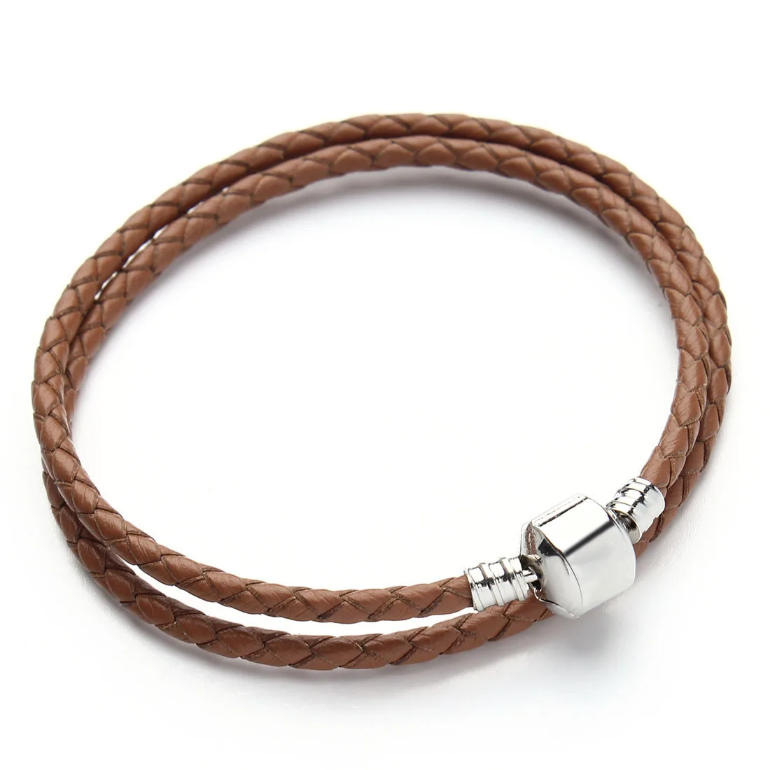 1 Strand Double layer Braided Leather Bracelet Original Charm Bracelets For Women Men Jewelry Festival Gift Christmas Gift