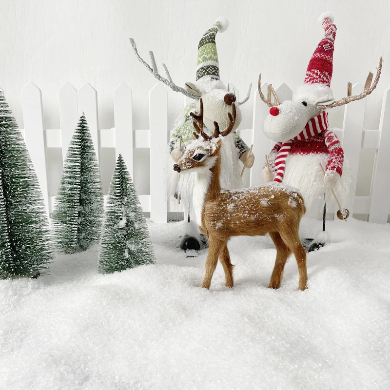 30G Simulation Snowflak Miniature Coarse/Fine Snow Powder Model Christmas/Building Sand Table Scene Layout Materials Diorama Kit