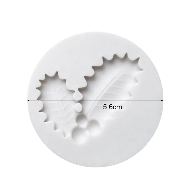 Holly Berry Christmas Silicone Cake Baking Mold Sugarcraft Chocolate Cupcake Mould Fondant Decorating Tools