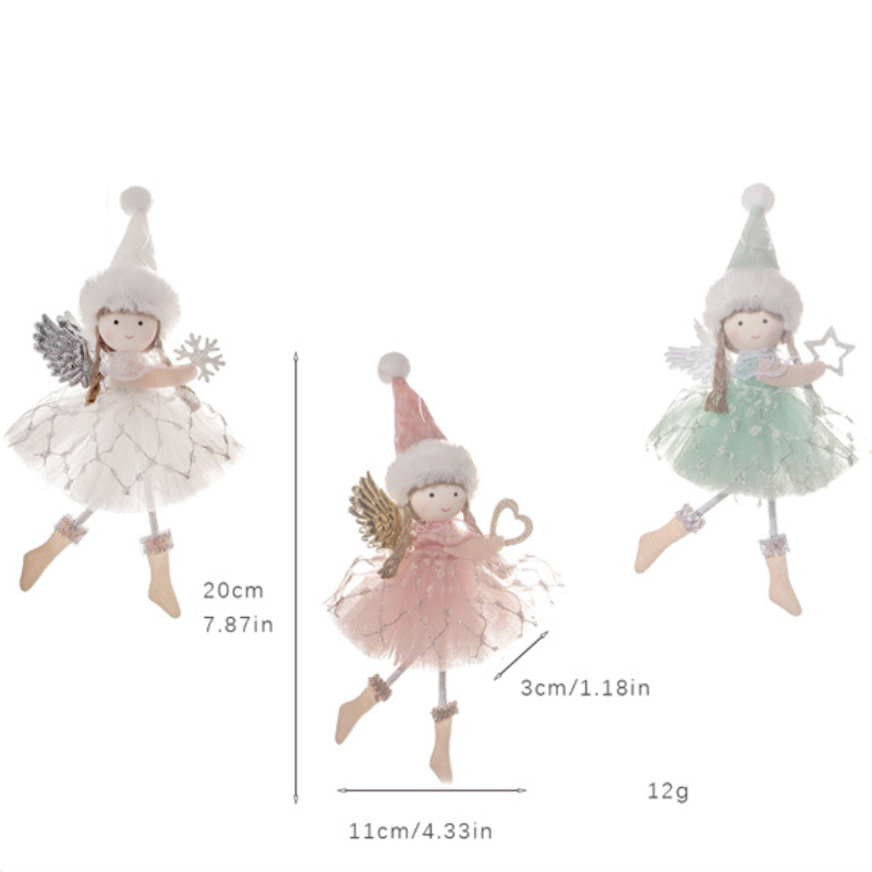 Christmas Angel Dolls Merry Christmas Tree Decoration for Home 2023 Cristmas Xmas Navidad Natal Noel Gifts Happy New Year 2024