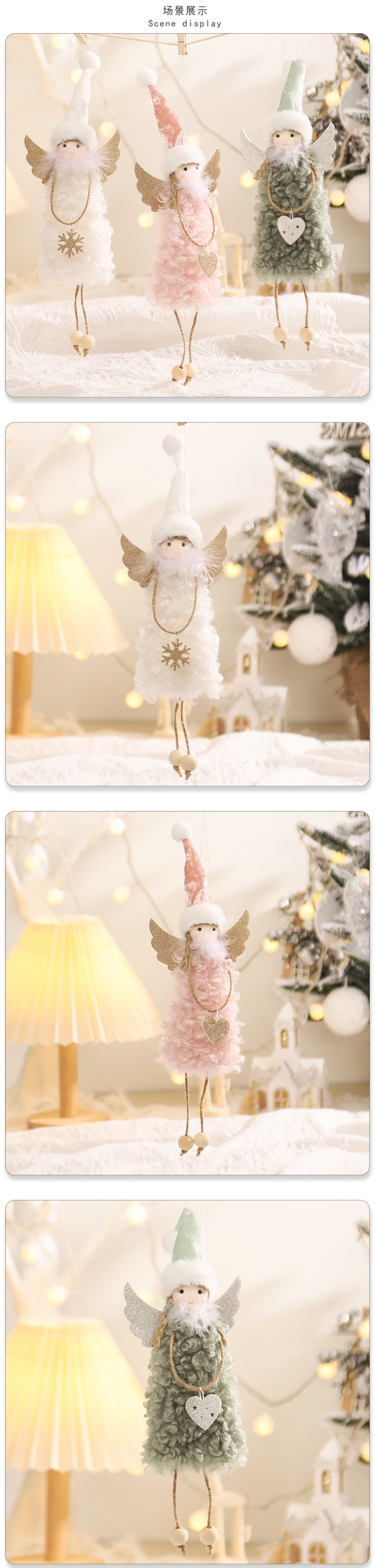 Christmas Angel Dolls Merry Christmas Tree Decoration for Home 2023 Cristmas Xmas Navidad Natal Noel Gifts Happy New Year 2024