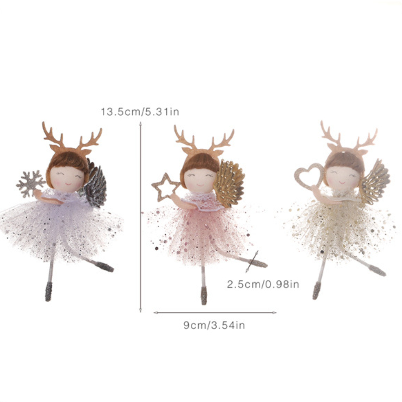 Christmas Angel Dolls Merry Christmas Tree Decoration for Home 2023 Cristmas Xmas Navidad Natal Noel Gifts Happy New Year 2024