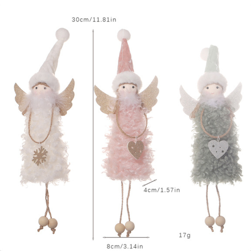 Christmas Angel Dolls Merry Christmas Tree Decoration for Home 2023 Cristmas Xmas Navidad Natal Noel Gifts Happy New Year 2024