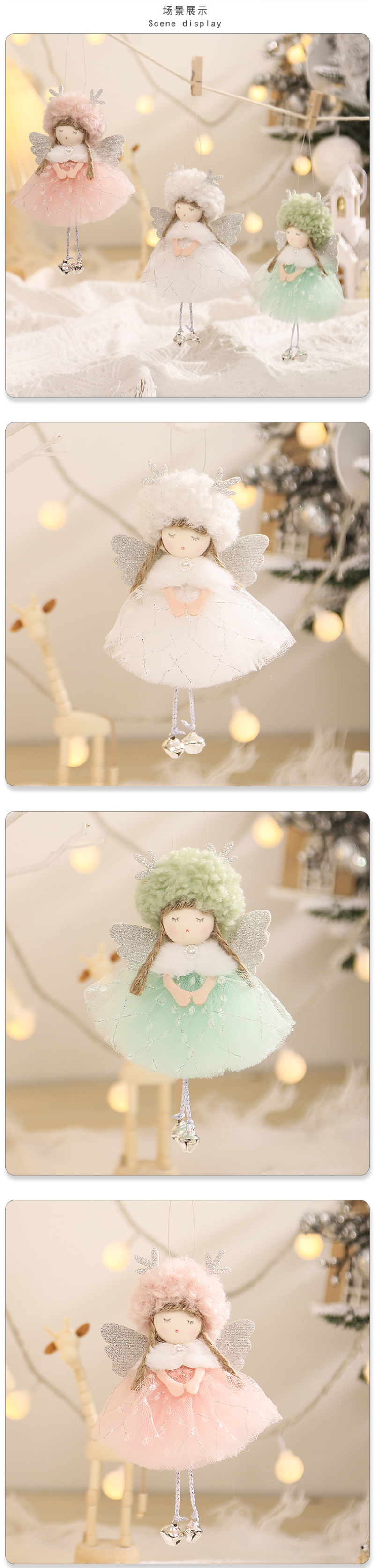 Christmas Angel Dolls Merry Christmas Tree Decoration for Home 2023 Cristmas Xmas Navidad Natal Noel Gifts Happy New Year 2024