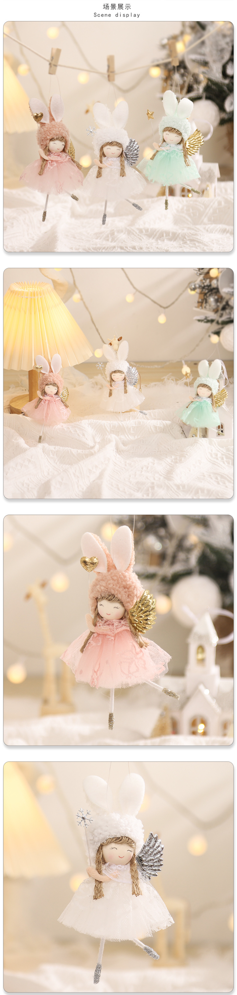 Christmas Angel Dolls Merry Christmas Tree Decoration for Home 2023 Cristmas Xmas Navidad Natal Noel Gifts Happy New Year 2024
