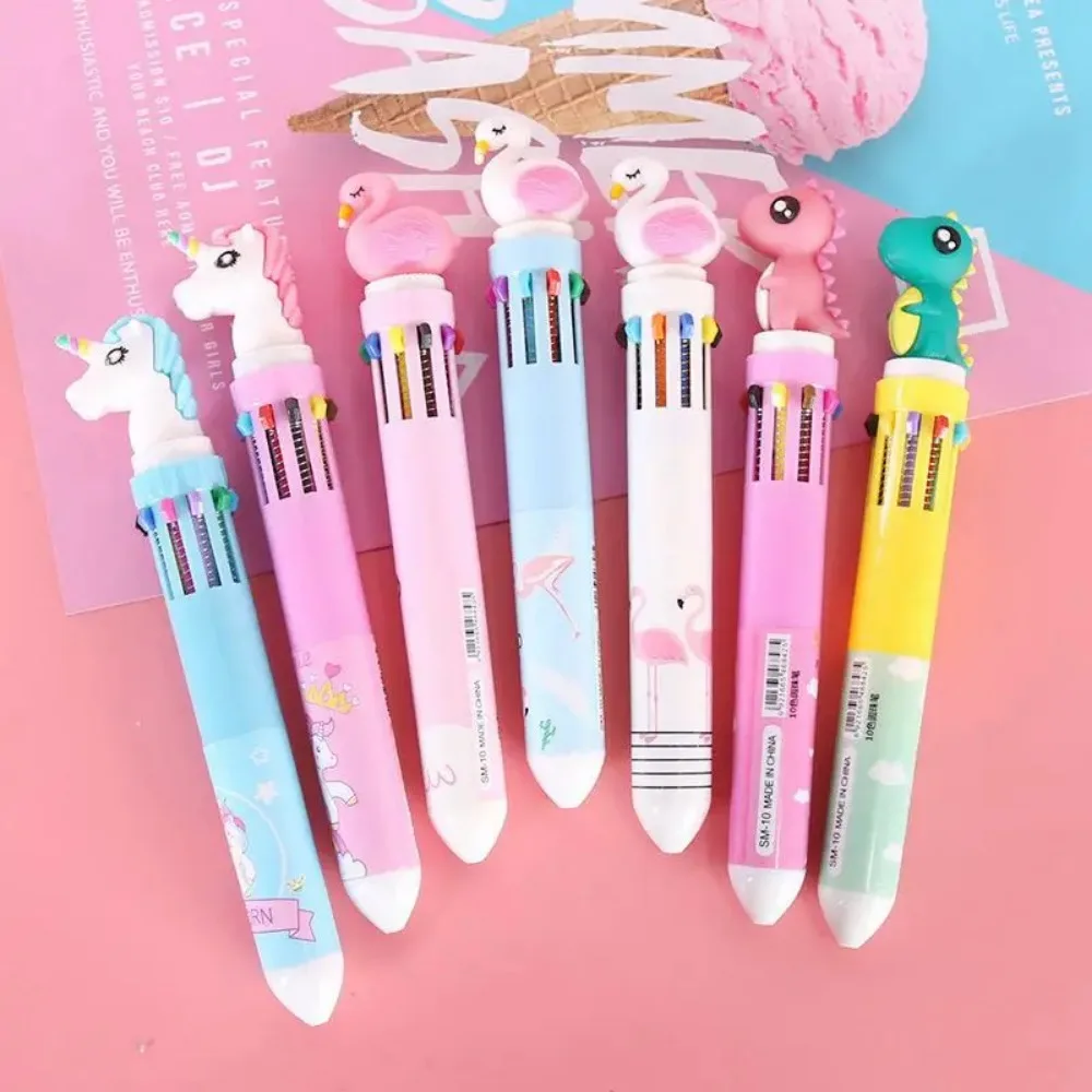 5-20 Pcs10 Color Cartoon Pen Kids Gifts Birthday Party Children's Prizes Christmas Wedding Guest Gifts Carnival Party Gift Pack