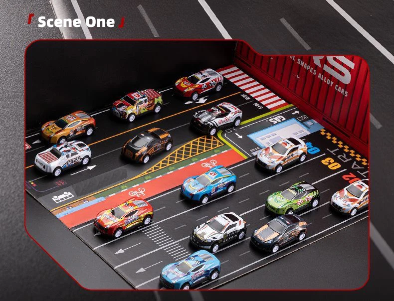Gift Box Version: 48-Piece Alloy Car Set, Children's Toy Car, Tin Car, Racing Model, Classic Car Model, Christmas Gift