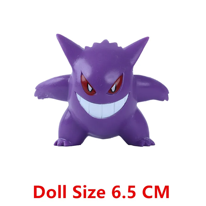 New 4-9CM Pokemon Cartoons Movie Anime Figure Gengar Pikachu Eevee Dragon Pet Action Figure Model Toy Christmas Gift Buy in Bulk