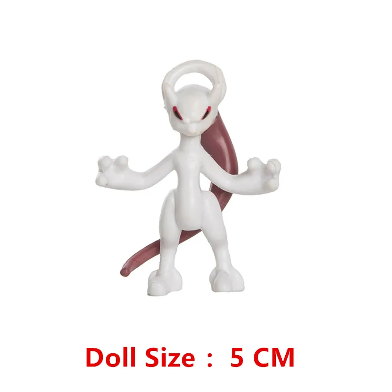New 4-9CM Pokemon Cartoons Movie Anime Figure Gengar Pikachu Eevee Dragon Pet Action Figure Model Toy Christmas Gift Buy in Bulk
