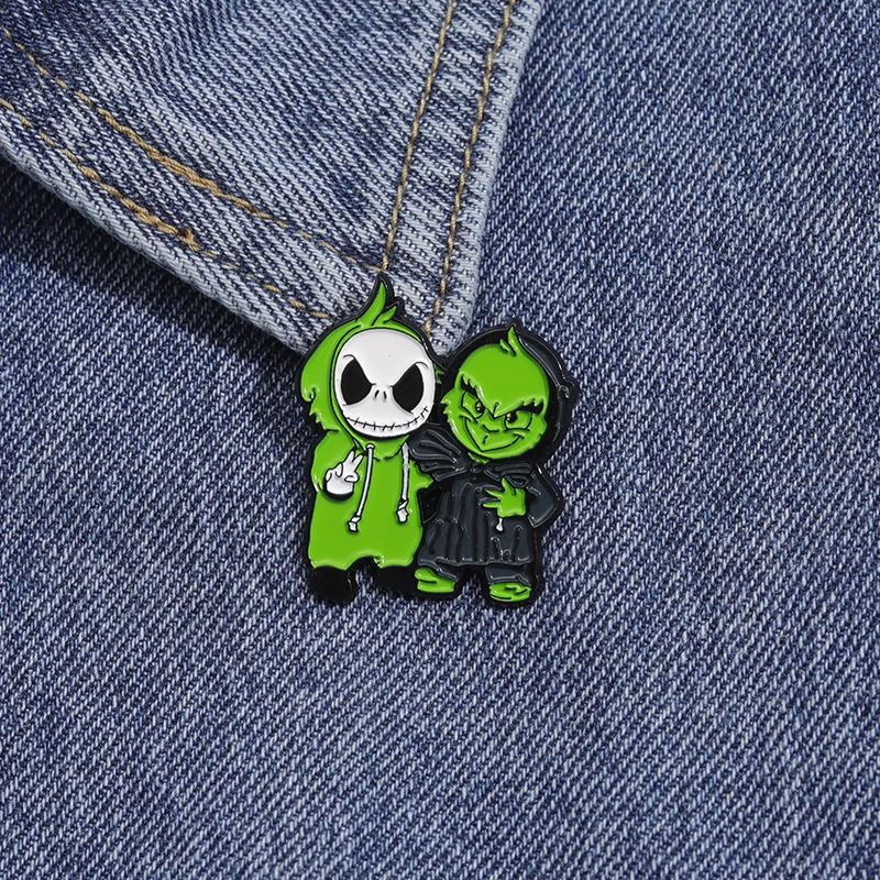 Horror Anime Character Brooch Enamel Pins Funny Comic Metal Brooches Lapel Badge Christmas Punk Accessories Gift for Friends