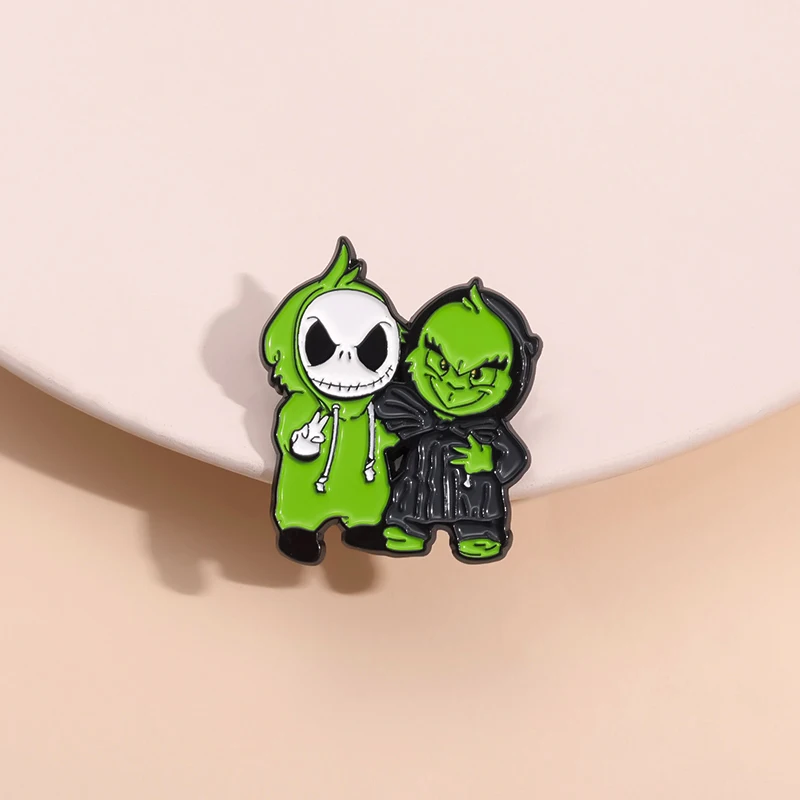 Horror Anime Character Brooch Enamel Pins Funny Comic Metal Brooches Lapel Badge Christmas Punk Accessories Gift for Friends