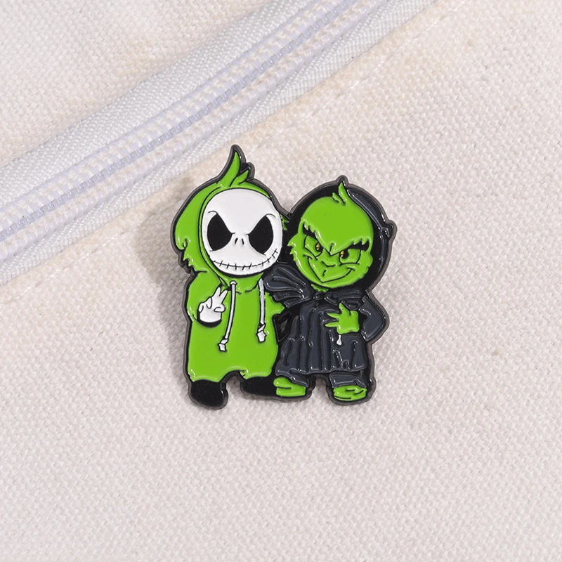 Horror Anime Character Brooch Enamel Pins Funny Comic Metal Brooches Lapel Badge Christmas Punk Accessories Gift for Friends
