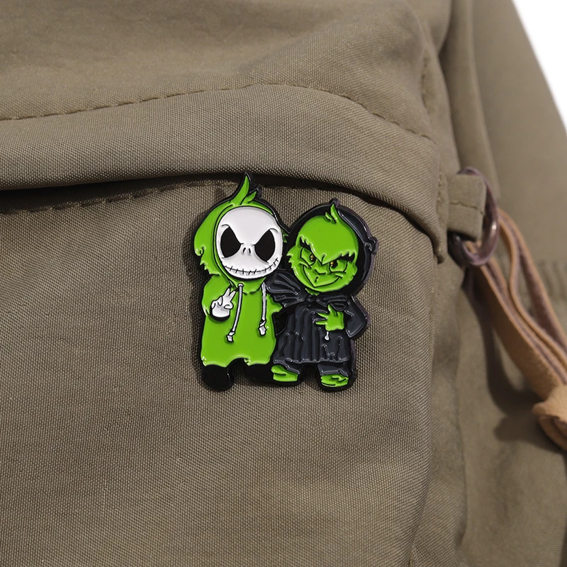 Horror Anime Character Brooch Enamel Pins Funny Comic Metal Brooches Lapel Badge Christmas Punk Accessories Gift for Friends