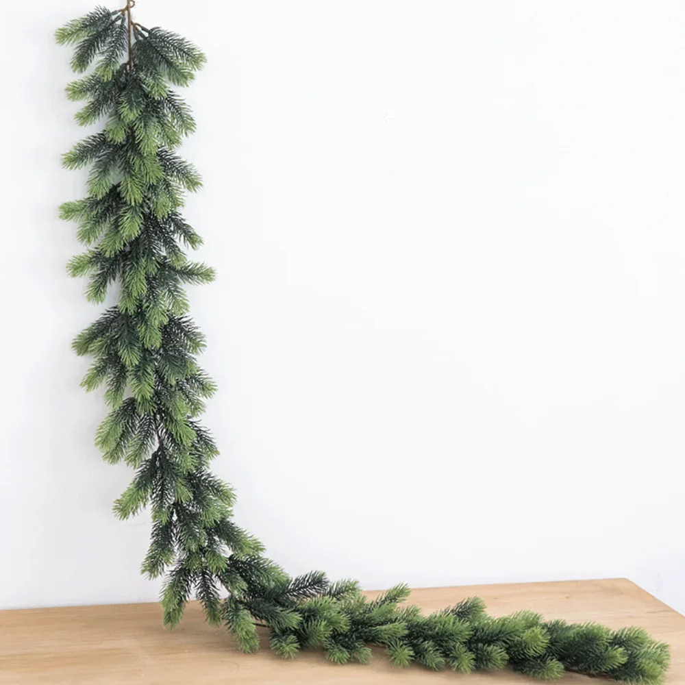 Artificial Christmas Pine Garland, Greenery Winter Garland Decor for Home, Wall, Porch, Table, Mantle, Indoor Outdoor Decoration