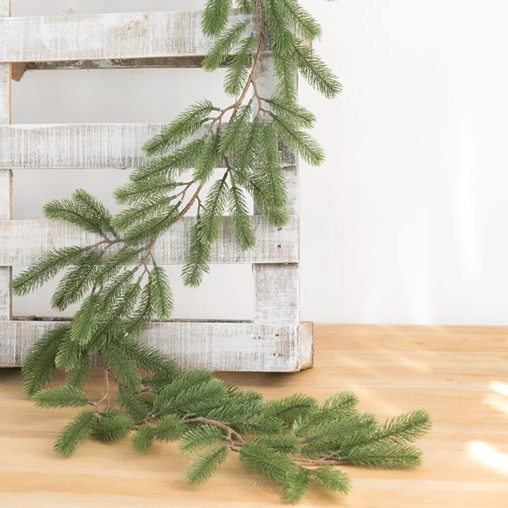 Artificial Christmas Pine Garland, Greenery Winter Garland Decor for Home, Wall, Porch, Table, Mantle, Indoor Outdoor Decoration
