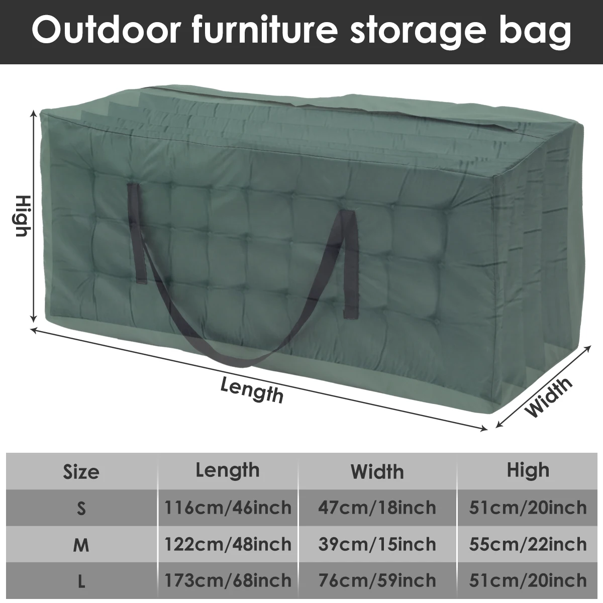 Cushion Storage Bag Large Capacity Furniture Protective Cover Outdoor Garden Waterproof Dustproof Christmas Tree Organizer New