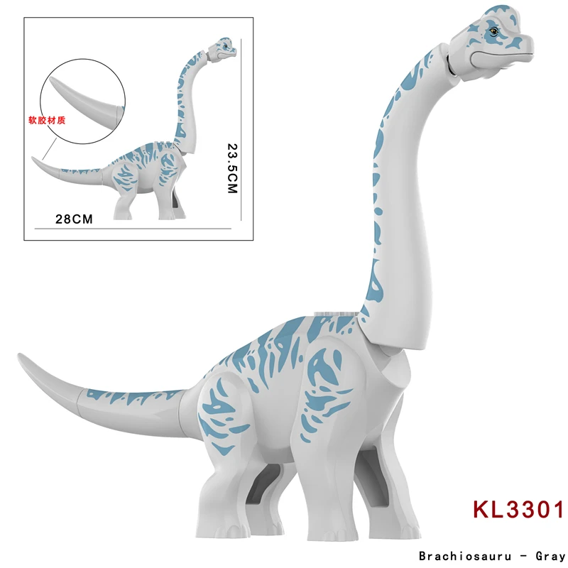 5 Colors Jurassic Brachiosaurus Discovery Building Blocks DIY Dinosaurs Bricks Set Educational Toys For Children Christmas Gifts