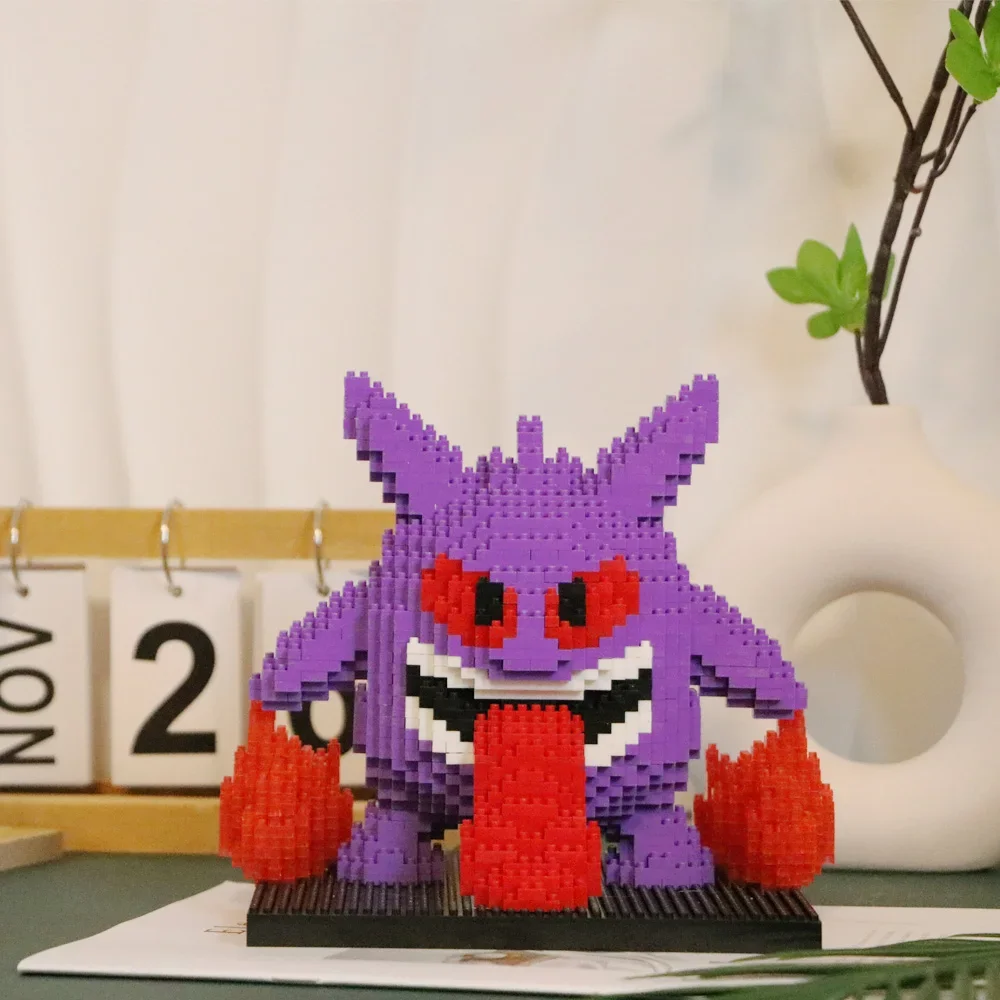 Kawaii Pokemon Marowak Lucario Mimikyu Building Block Piplup Mega Rayquaza Charizard Assembled Mini Brick Toy for Christmas Gift