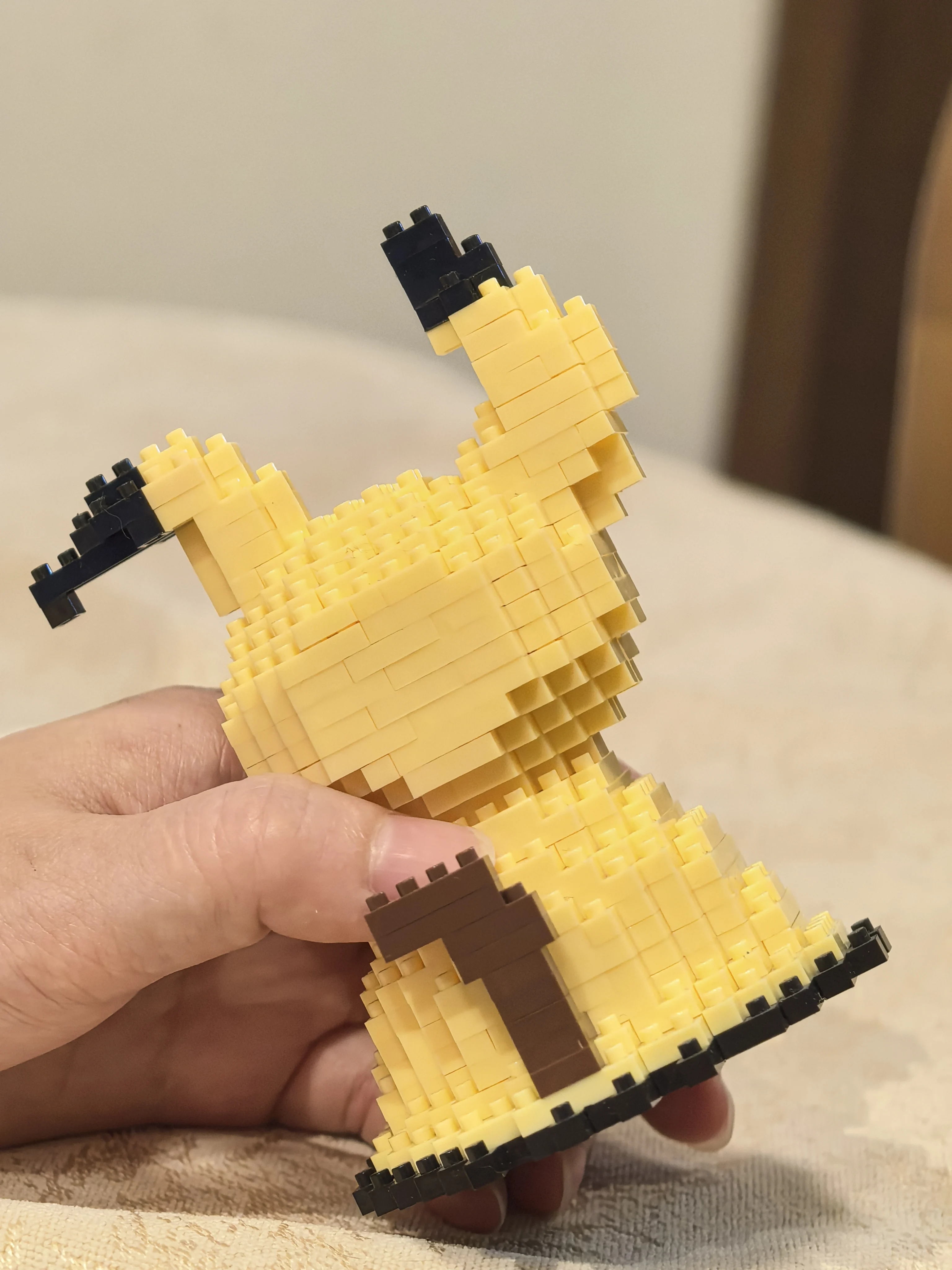 Kawaii Pokemon Marowak Lucario Mimikyu Building Block Piplup Mega Rayquaza Charizard Assembled Mini Brick Toy for Christmas Gift