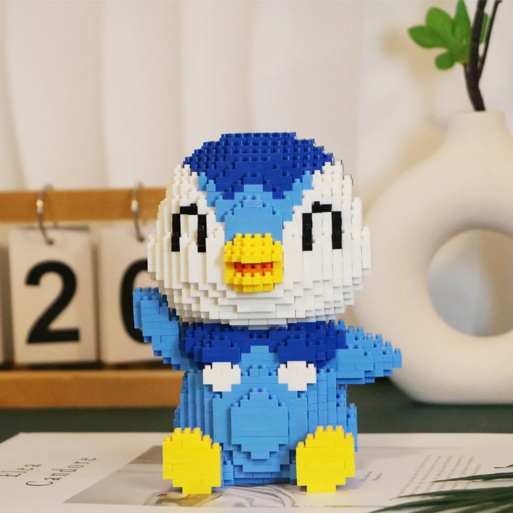 Kawaii Pokemon Marowak Lucario Mimikyu Building Block Piplup Mega Rayquaza Charizard Assembled Mini Brick Toy for Christmas Gift