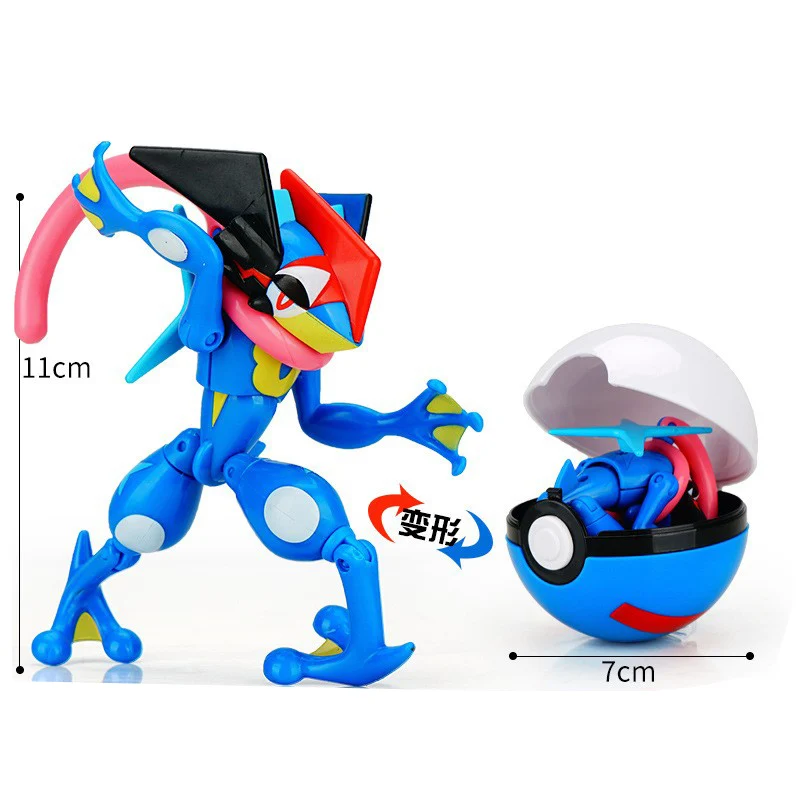 Authentic Pokemon PokeballAction Figure MEWTWO GENGAR PIKACHU Mobile Handheld Model Ornament Children's Toys Christmas Gifts