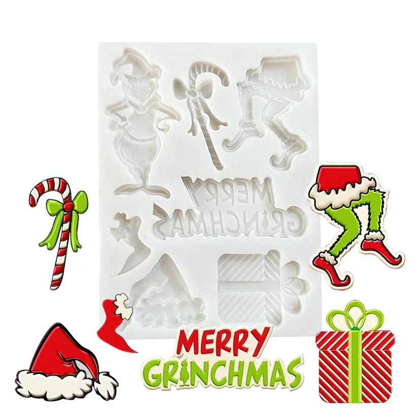 Christmas Tree Box Reindeer Silicone Cake Baking Mold Sugarcraft Chocolate Cupcake Mould Fondant Cake Decorating Tools