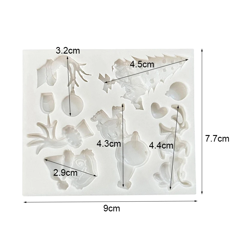 Christmas Tree Box Reindeer Silicone Cake Baking Mold Sugarcraft Chocolate Cupcake Mould Fondant Cake Decorating Tools