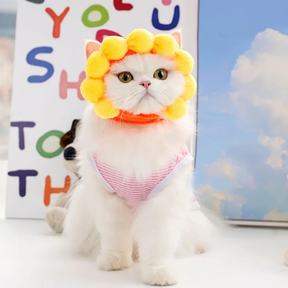 Kitten Funny Hat for Cat Cosplay Dress Up Clothes Cute Pet Hat Photo Prop Universal Puppy Cat Cap for Halloween Christmas Party