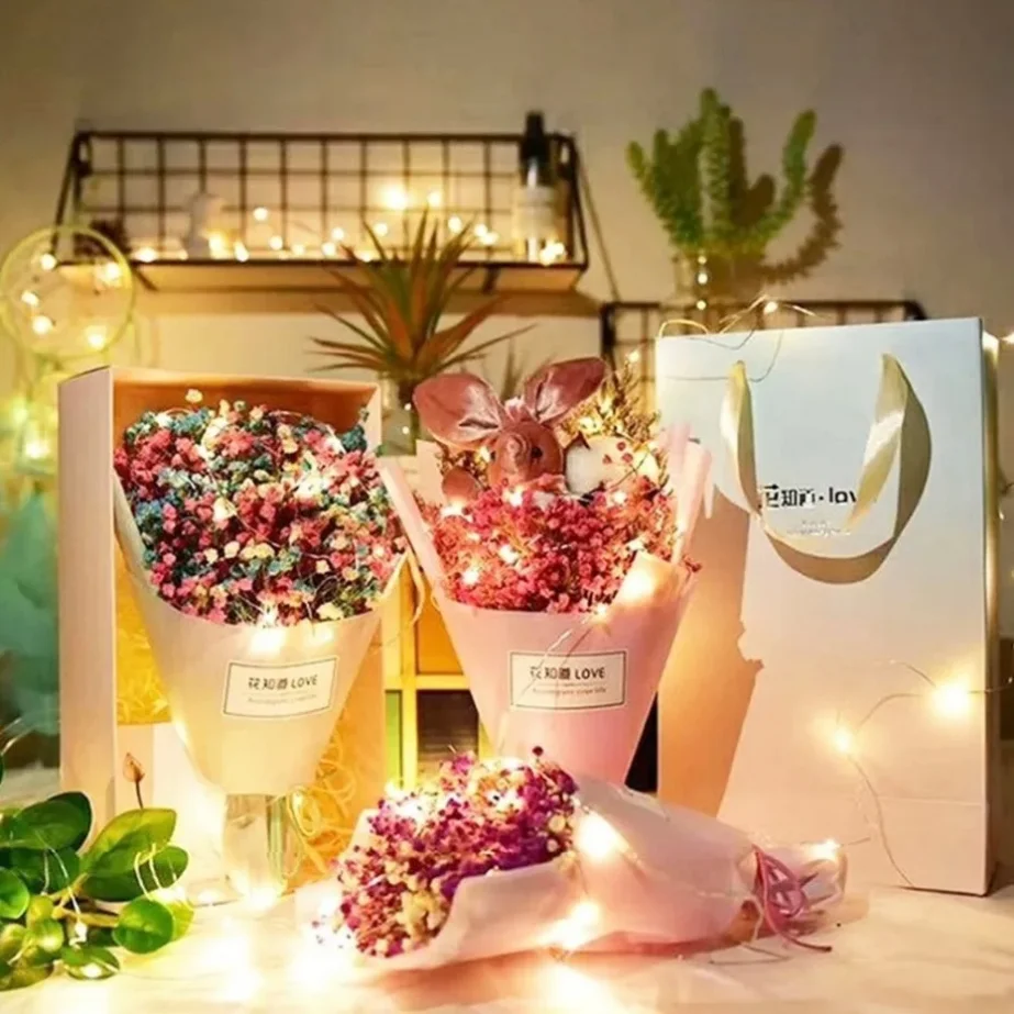 10PCS Wholesale 5m~1m LED Copper Wire Fairy Lights LED String Lights Party Wedding Indoor Christmas Decoration Garland Lights