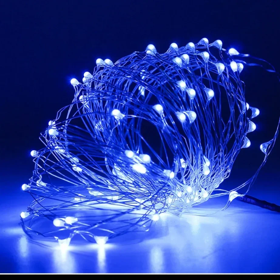 10PCS Wholesale 5m~1m LED Copper Wire Fairy Lights LED String Lights Party Wedding Indoor Christmas Decoration Garland Lights
