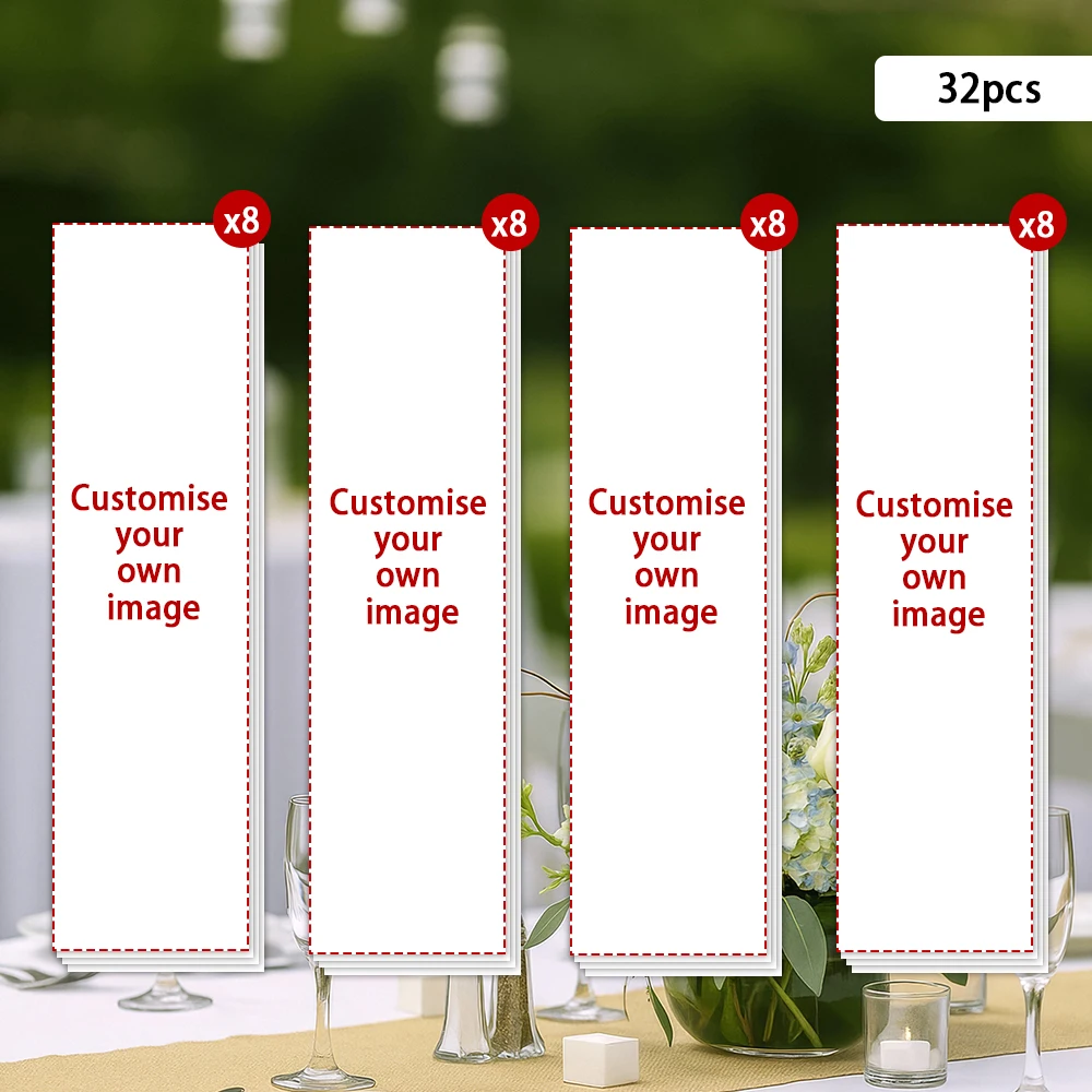 32pcs Custom Bookmarks Set, Personalized Image Design, Wedding & Home Decor, Christmas Gift, Affordable Luxury, Ideal