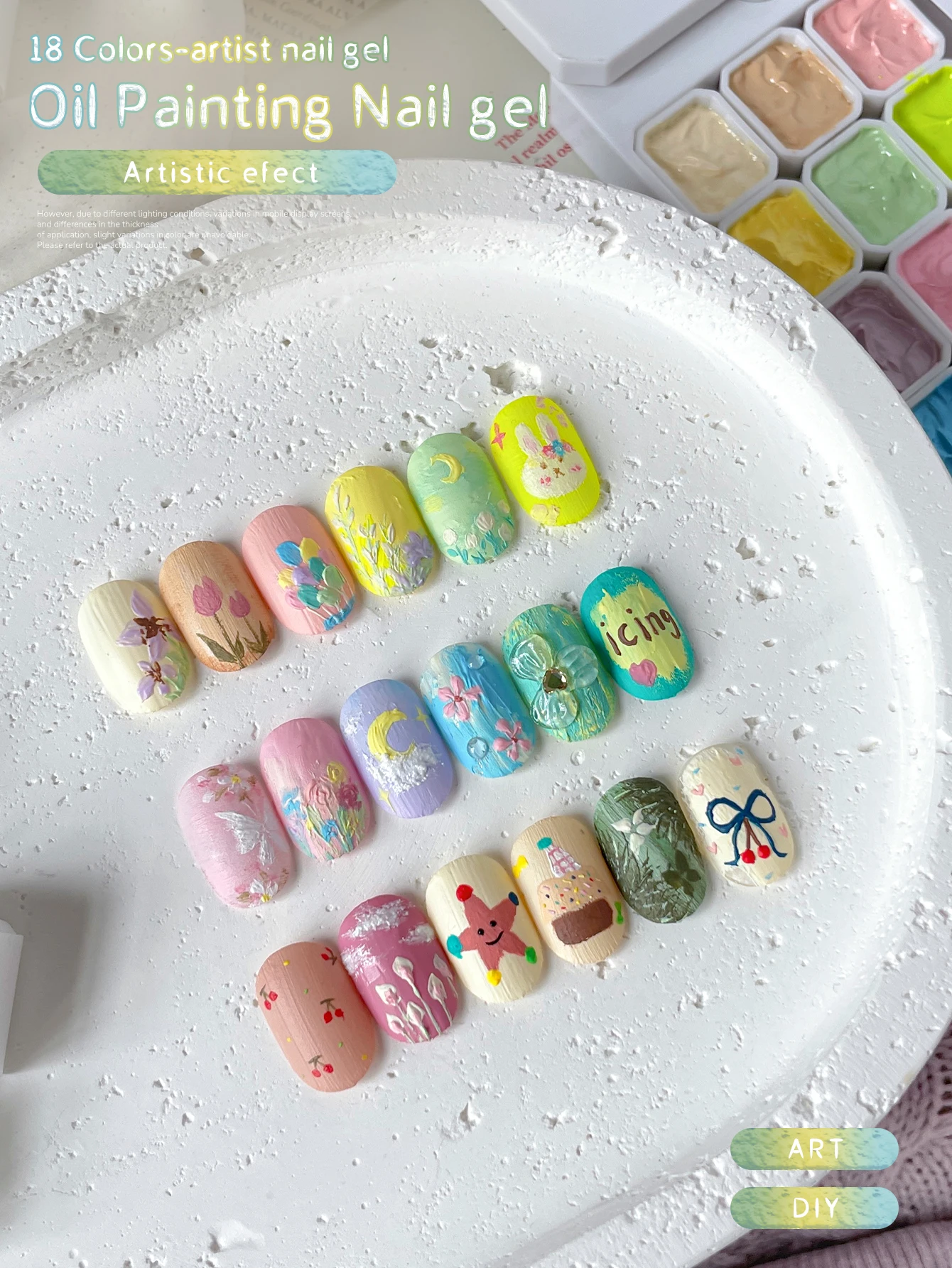 MORDDA 18-Colors Solid Gel Nail Gel Semi Permanent Nail Art Soaking UV LED Gel Christmas Manicure Gift Nail Salon DIY Manicure