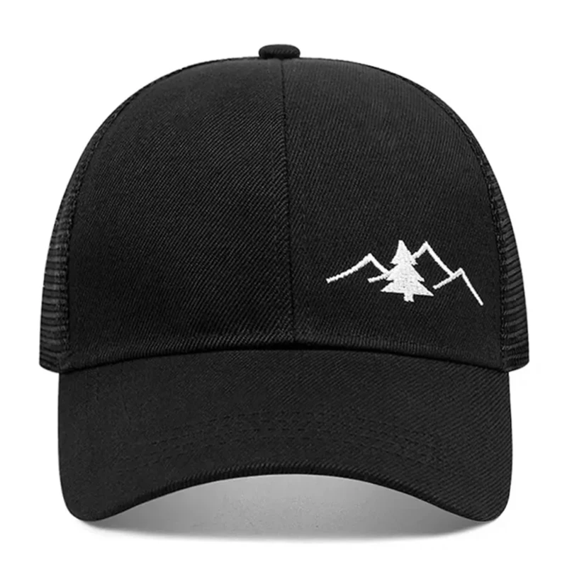 2026 New Fashionable Skateboarding Hat Christmas Tree Embroidered HipHop Hat Daily Leisure Sunshade Baseball Hat Unisex Mesh Hat