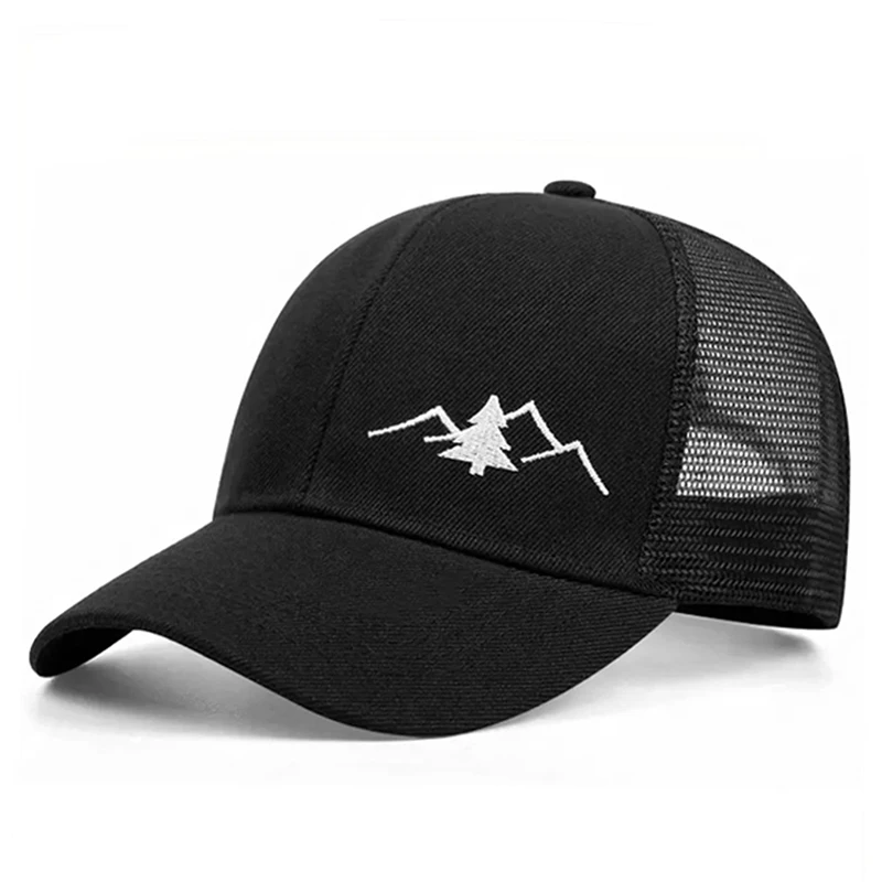 2026 New Fashionable Skateboarding Hat Christmas Tree Embroidered HipHop Hat Daily Leisure Sunshade Baseball Hat Unisex Mesh Hat