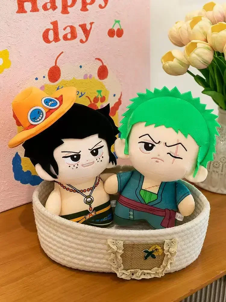 Anime 23cm Plush toys Luffy Zoro Ace Sanji Plush Toy doll Backpack Hangings Kid Christmas Gift Toys Cute Doll Birthday Gifts