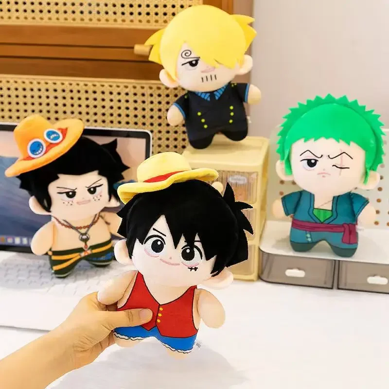 Anime 23cm Plush toys Luffy Zoro Ace Sanji Plush Toy doll Backpack Hangings Kid Christmas Gift Toys Cute Doll Birthday Gifts