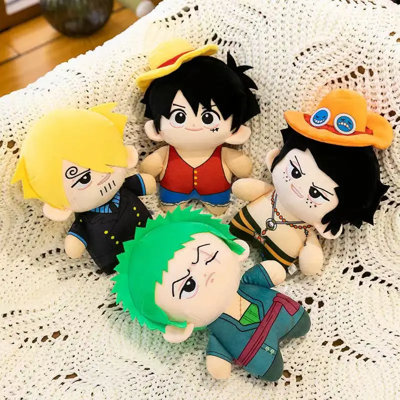 Anime 23cm Plush toys Luffy Zoro Ace Sanji Plush Toy doll Backpack Hangings Kid Christmas Gift Toys Cute Doll Birthday Gifts