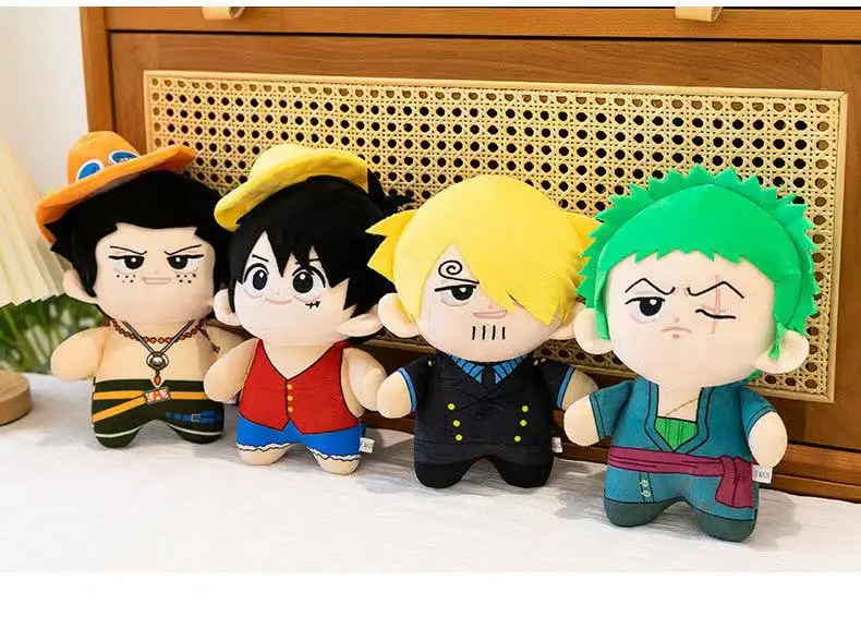 Anime 23cm Plush toys Luffy Zoro Ace Sanji Plush Toy doll Backpack Hangings Kid Christmas Gift Toys Cute Doll Birthday Gifts
