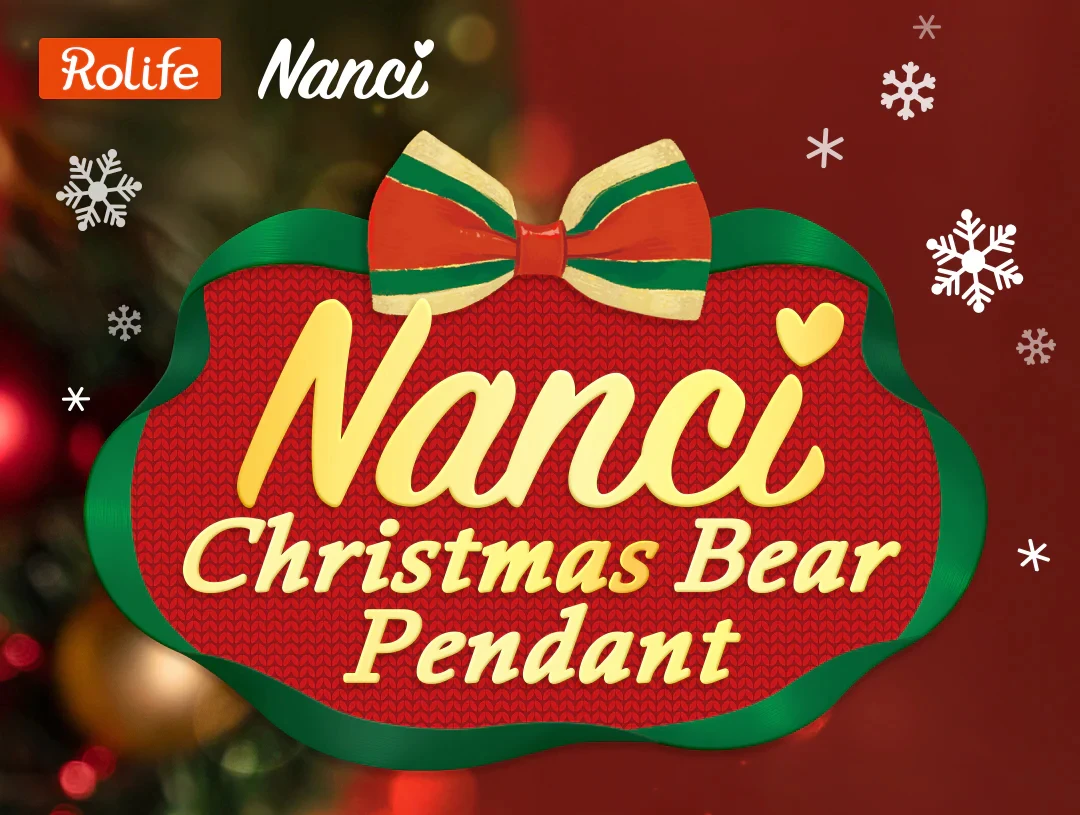 ROBOTIME Rolife Nanci Christmas Bear Plush Pendant Soft Lambswool Keychain for Bag Classic Holiday Decor Ideal Gift For Girl