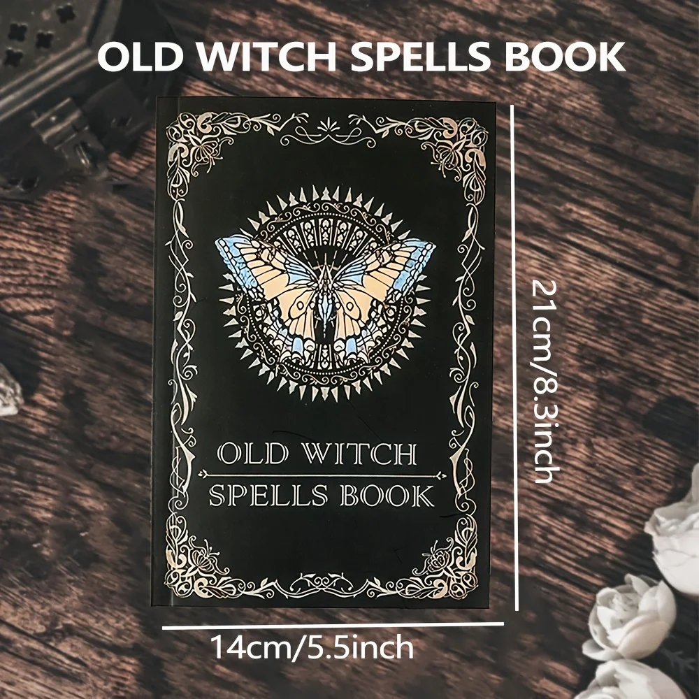 Old Witch Spells Book - Essential Tool for Witches & Wizard Beginners, Perfect for Birthdays, Easter, Christmas, Halloween Gift