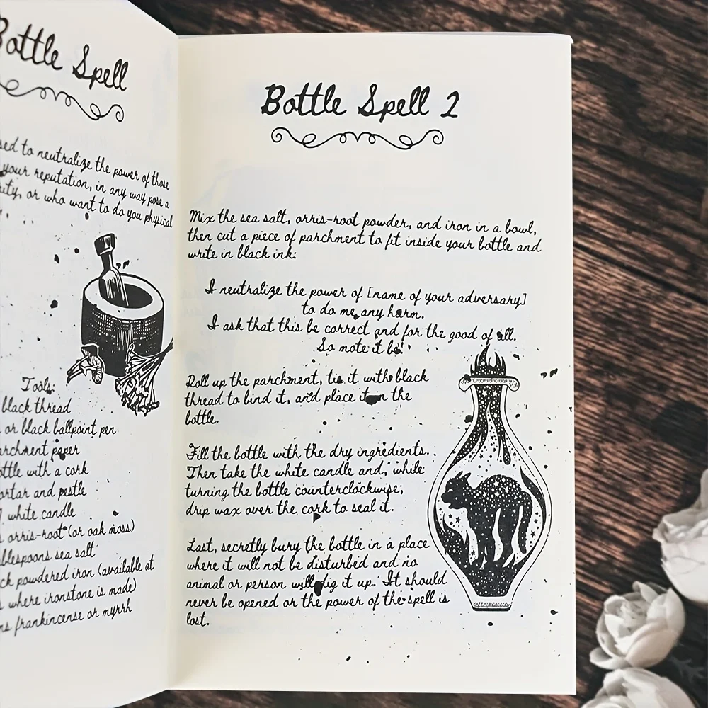 Old Witch Spells Book - Essential Tool for Witches & Wizard Beginners, Perfect for Birthdays, Easter, Christmas, Halloween Gift