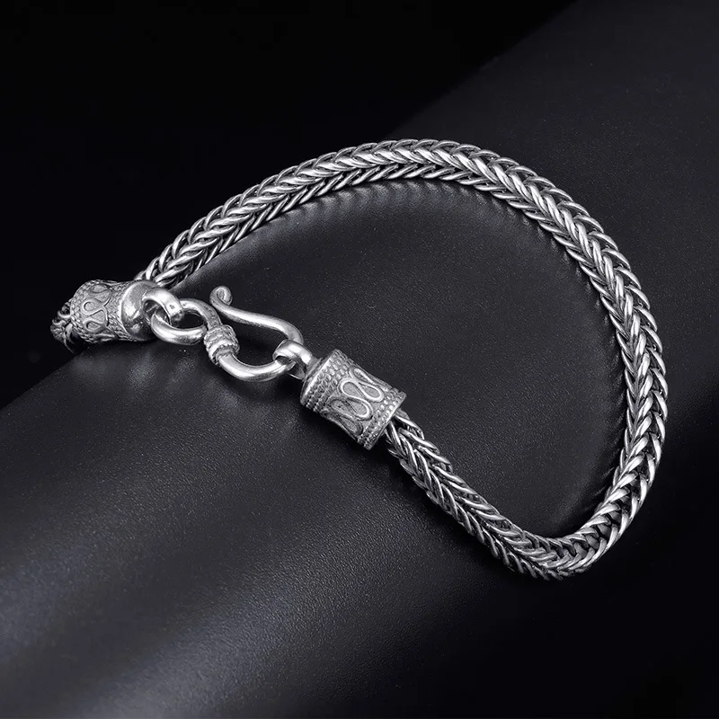 925 Silver Bracelet Retro Men Classics for Man Woman Fine Jewelry Wedding Noble Chain Party Christmas Gifts Party