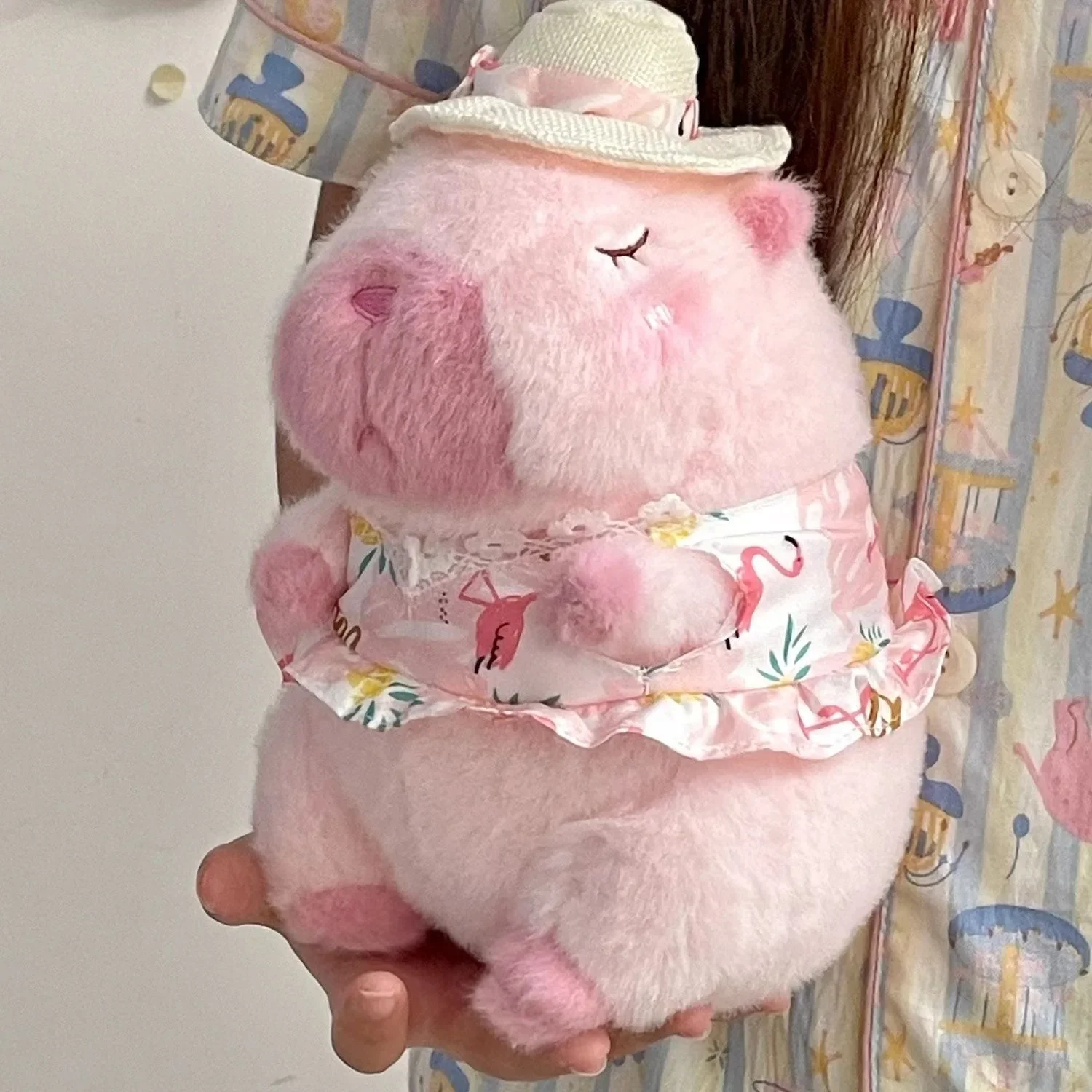 New 21cm Capybara Plush Toy Simulation Capibara Anime Fluffty Toy Cute Animals Beach Style Stuffed Doll Christmas Gifts for Kids