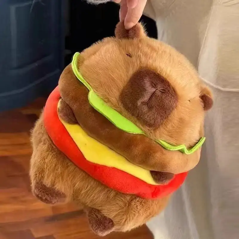 New 21cm Capybara Plush Toy Simulation Capibara Anime Fluffty Toy Cute Animals Beach Style Stuffed Doll Christmas Gifts for Kids