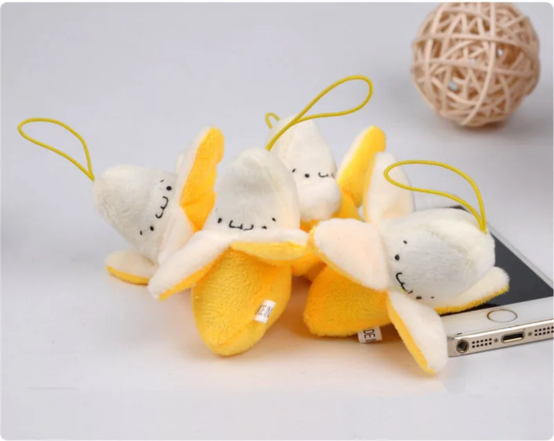 1-10pcs Super cute Banana Plush Stuffed Toys Dolls Little Yellow Banana Plush Cellphone Pendant Christmas Wedding Birthday Gift
