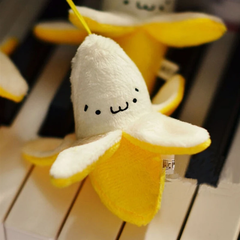 1-10pcs Super cute Banana Plush Stuffed Toys Dolls Little Yellow Banana Plush Cellphone Pendant Christmas Wedding Birthday Gift