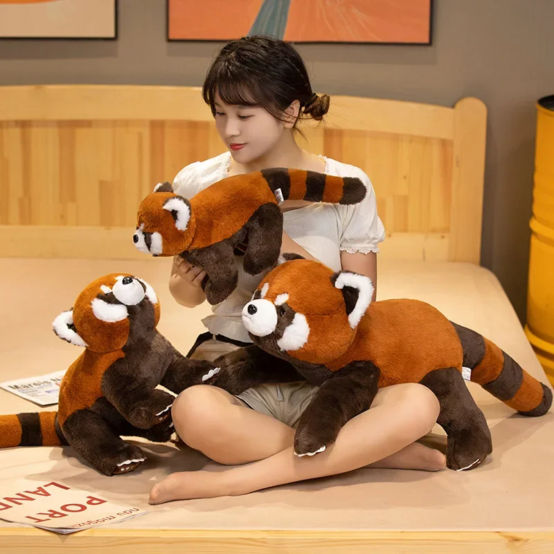 Lifelike Red Panda Stuffed Animals Raccoon Plush Toy Cute Panda Plushie Toy Gift For Kids Girlfriend Birthday Boy Christmas Gift