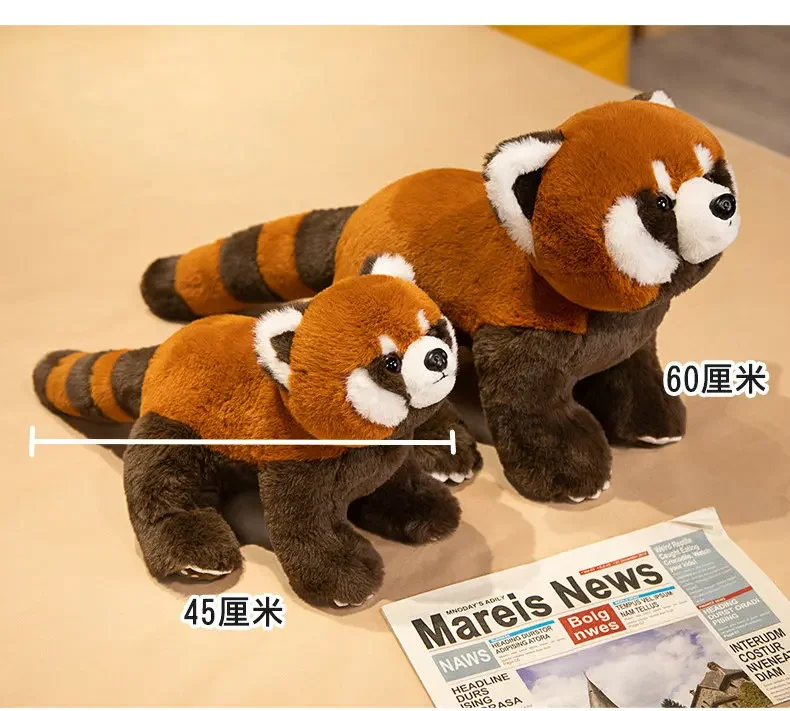 Lifelike Red Panda Stuffed Animals Raccoon Plush Toy Cute Panda Plushie Toy Gift For Kids Girlfriend Birthday Boy Christmas Gift