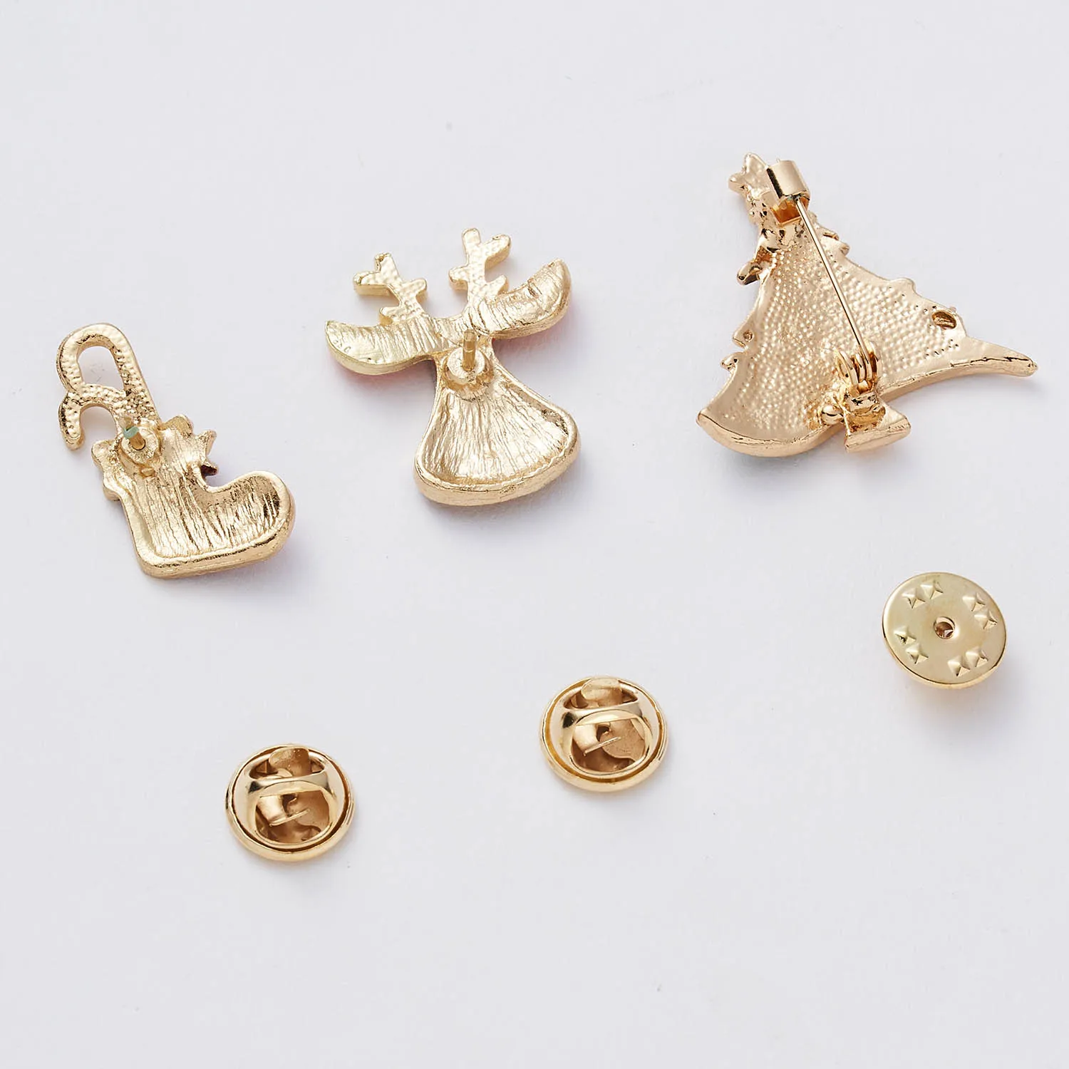 3pcs/set Merry Christmas Brooches Christmas Socks Christmas Tree Elk Enamel Badge Small Brooch Women Fashion Party Jewelry Gifts